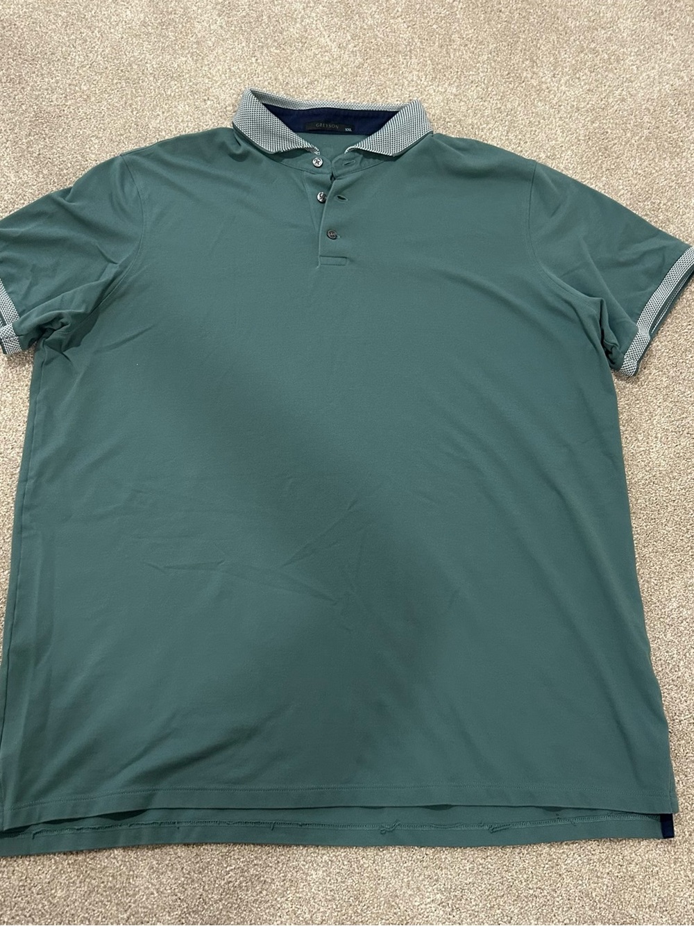 Greyson Teal Polo with Contrast Trim